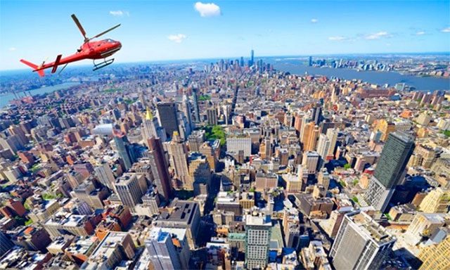 Dense skyscrapers in New York.