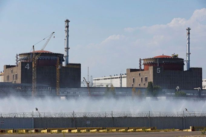 A view of the Zaporizhia Nuclear Power Plant