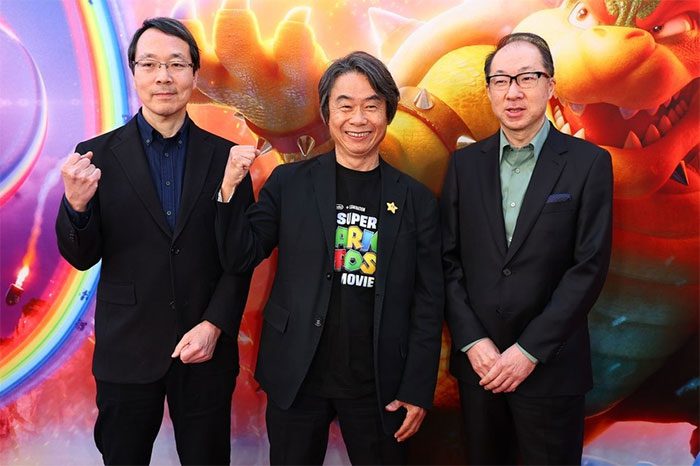 The three creators of Super Mario Bros