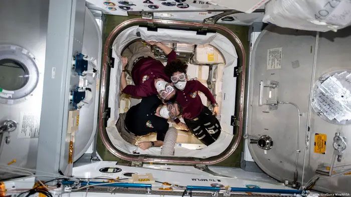 Ground doctors can intervene and treat astronauts through remote medical technology.
