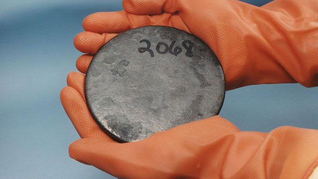 A highly enriched Uranium ingot.
