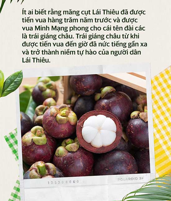 Mangosteen has been grown in Lai Thieu since the mid-19th century.