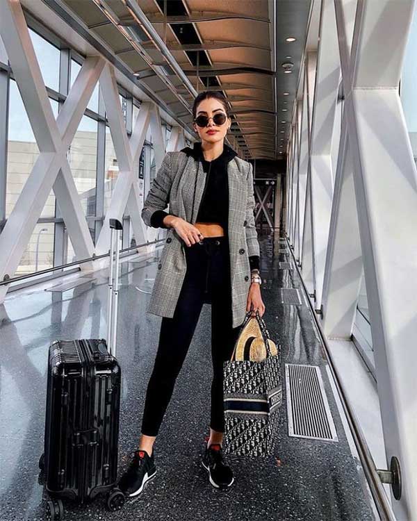 Leggings are among the clothing items to avoid when flying.