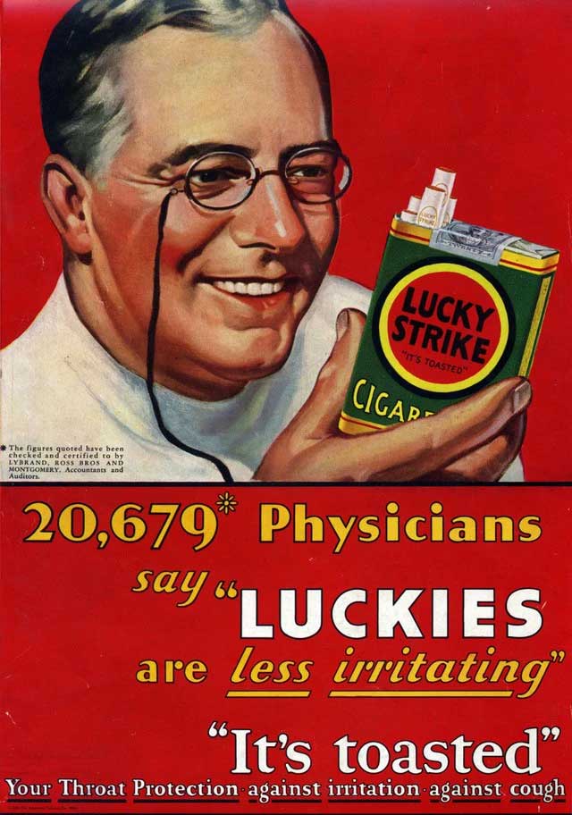 Cigarettes were claimed to relieve asthma