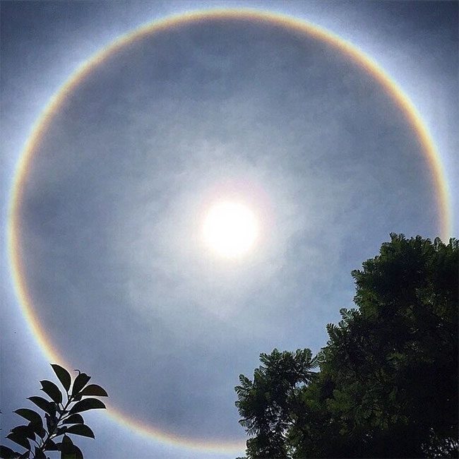 A halo appearing in the sky over Mexico.