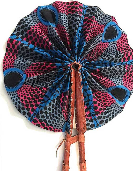 Traditional Ankara Hand Fan