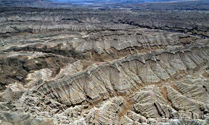 The unique landscape of the Zanda earth forest.
