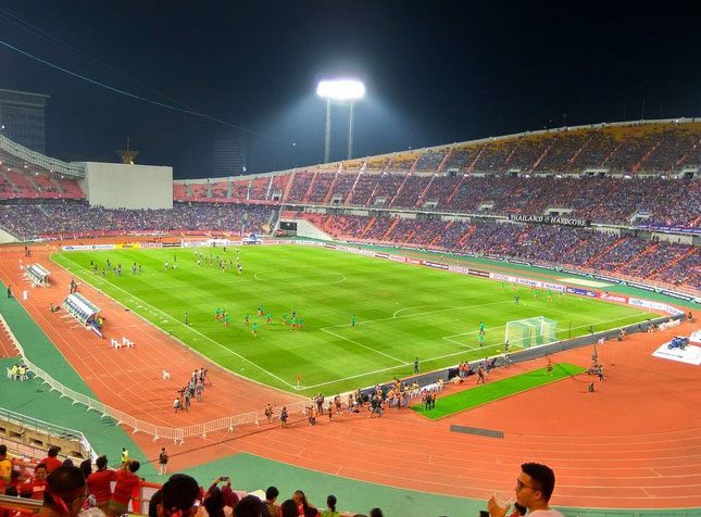 Rajamangala Stadium in Bangkok has a seating capacity of over 50,000.