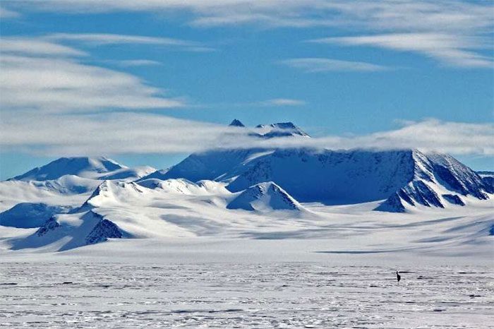 Glacier in Antarctica on September 14, 2017.