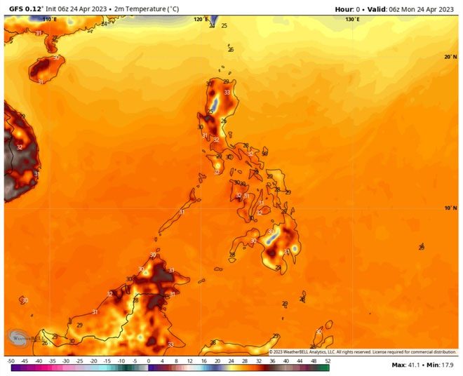 The Philippines also experienced heat waves with some areas recording maximum temperatures of 41.1 degrees Celsius.