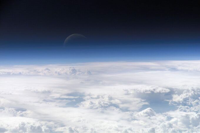 The atmosphere above Earth