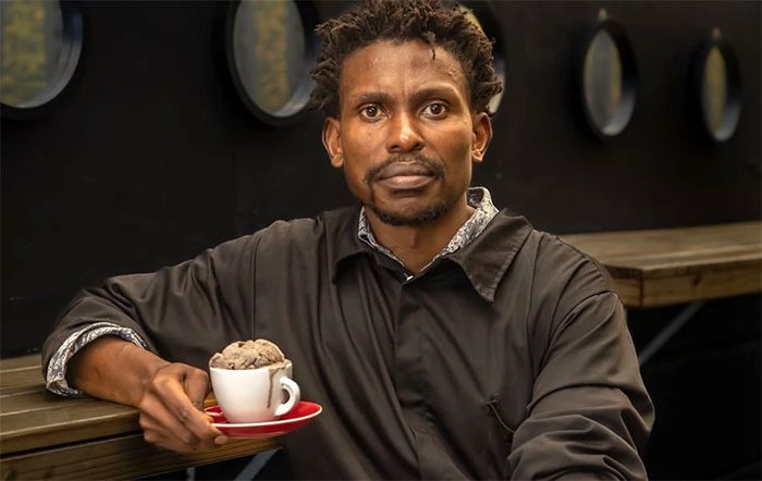 Tapiwa Guzha, owner of Tapi Tapi ice cream shop.