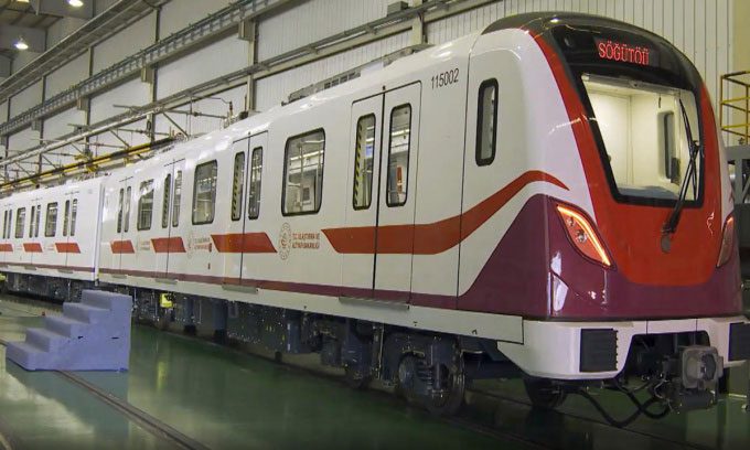  A subway train produced by China for Turkey. 