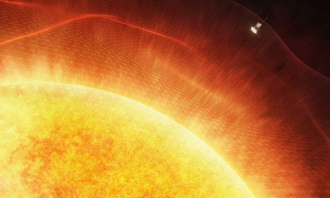 NASA's Parker Solar Probe flying through the corona and sampling particles in 2021