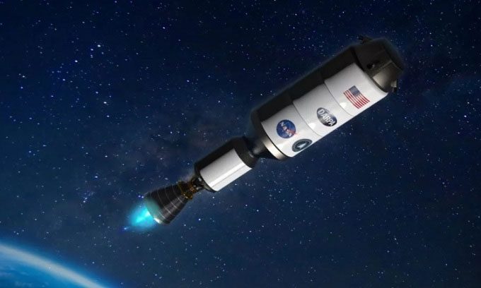 Design of the DRACO spacecraft using nuclear thermal rocket engines.