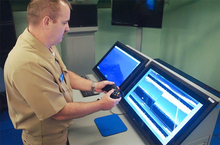 Game controllers are also used in training.