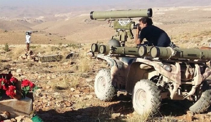 Hezbollah's Kornet anti-tank missile position.
