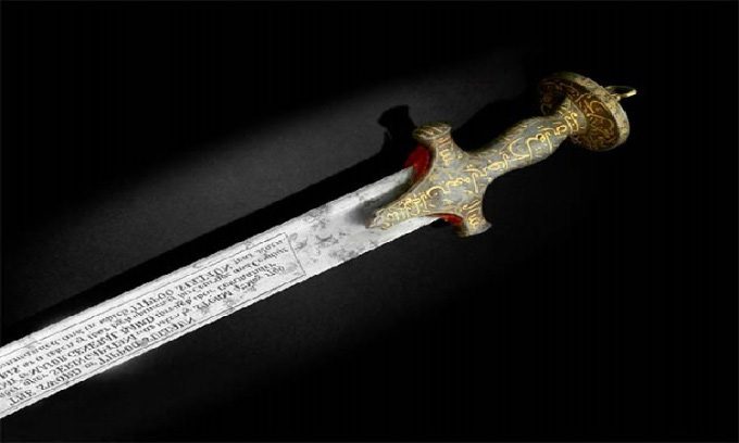 The exquisitely crafted sword of King Tipu Sultan.