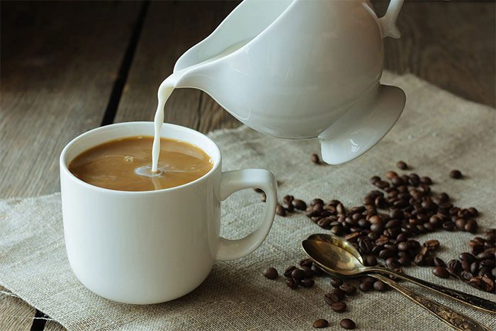 Adding milk to coffee can limit teeth staining.