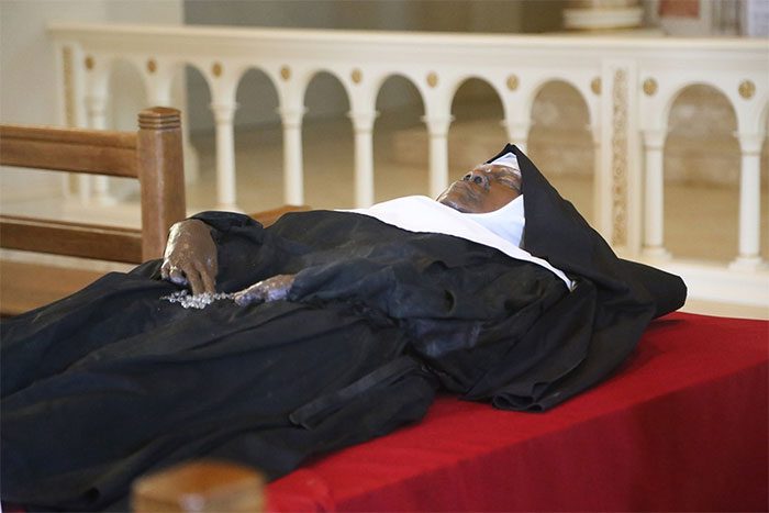 The body of Sister Wilhelmina Lancaster exhumed after 4 years.