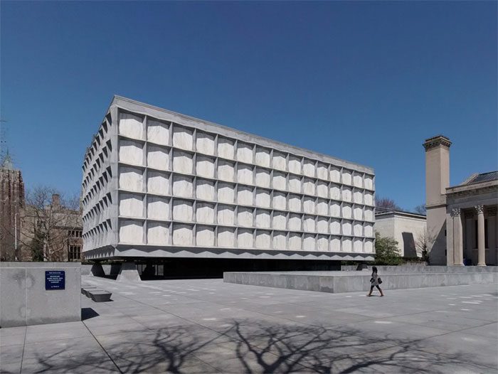 Beinecke Library (in Connecticut, USA) is located on the Yale University campus.