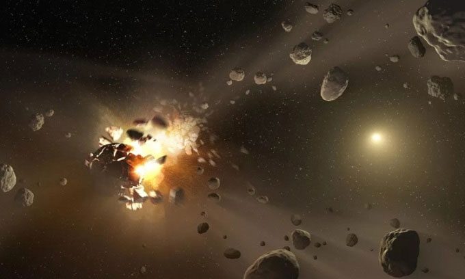 There are about half a billion large asteroids orbiting the Sun.