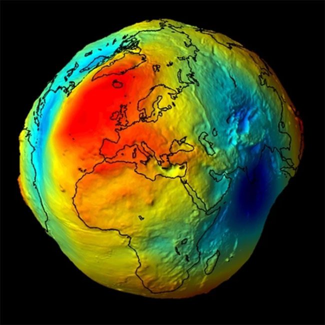The shape of Earth can be calculated by considering the Geoid.