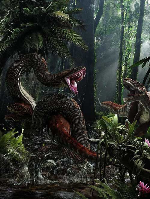 Titanoboa, the largest snake known to humanity.