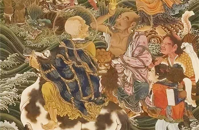 Paintings from the 'Five Hundred Arhats' collection.