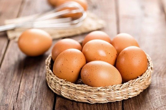Industrial chicken eggs.