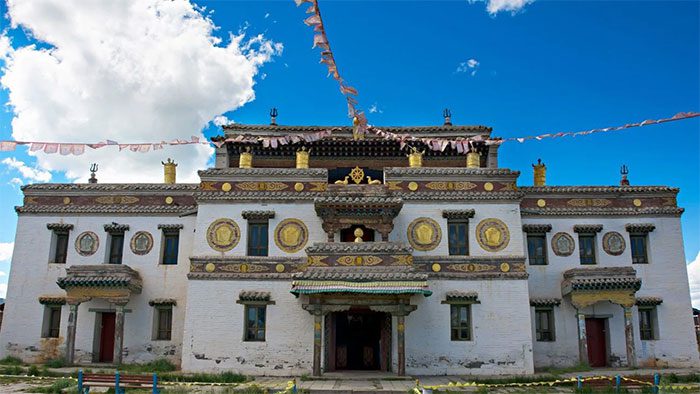 The Erdene Zuu Monastery in Karakorum is a prominent site in Mongolia.