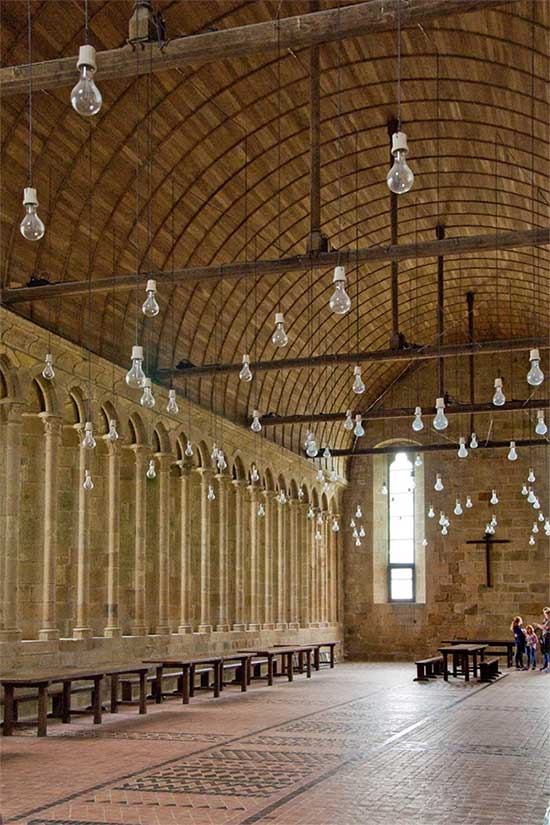 The ancient scenery inside the 1000-year-old abbey.