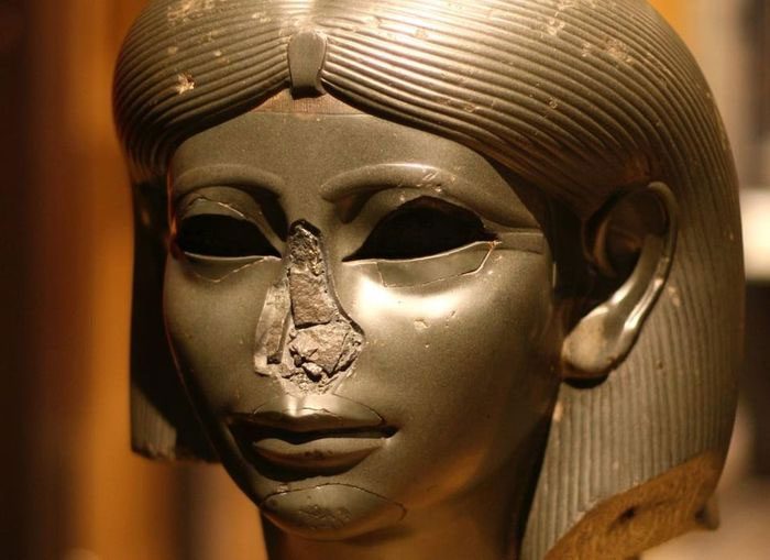 The statues of Neferusobek were found in a damaged state.