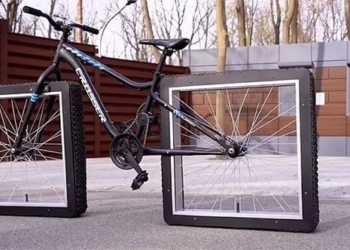 ukrainian engineer releases square wheel bicycle 127085