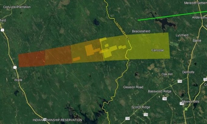 Field believed to be where the meteorite fell