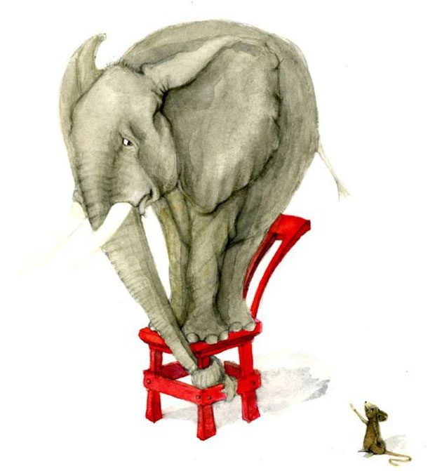 It is often said that elephants are very afraid of mice