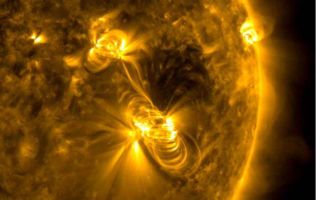 Three solar flares observed by Russian scientists on July 16.