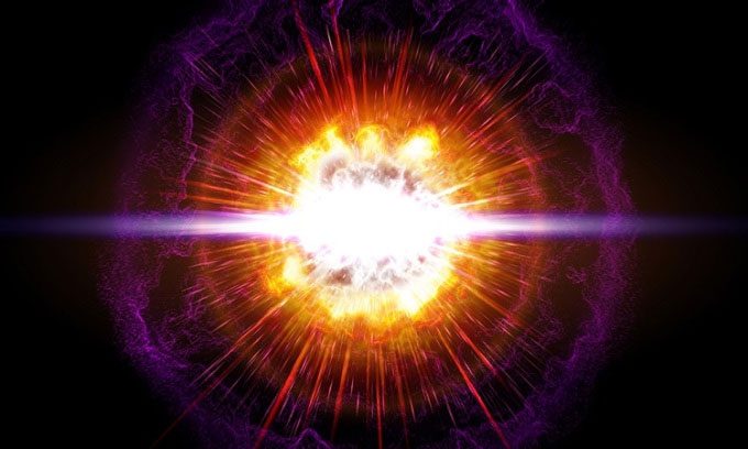 Simulation of the brightest supernova SN2016aps in a galaxy 4.6 billion light-years from Earth