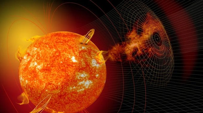 Simulation of the coronal mass ejection at the Sun