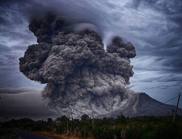 A supervolcano eruption could completely cover vast areas