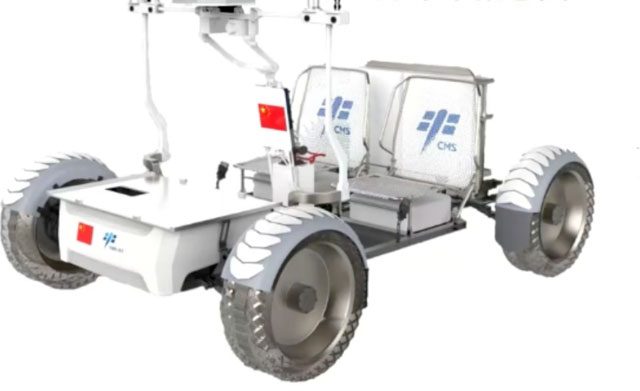 Simulation of China's lunar rover.