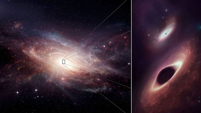 Simulation of the newly discovered black hole pair in UGC 4211.