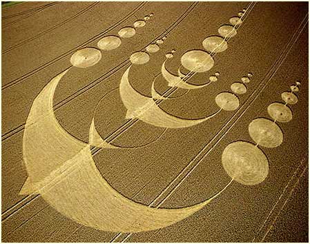 Sequential Circles Shaping a Dove in England