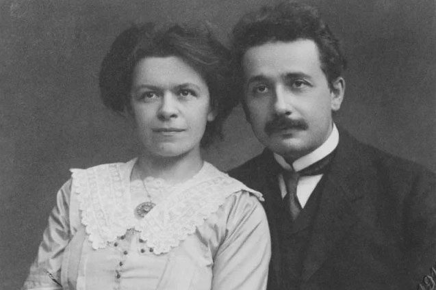 Albert Einstein with his first wife, Mileva Maric.