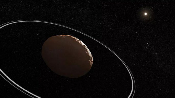 Chariklo and the distant bright star that creates the "mystery" from the perspective of Earth