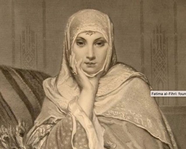 Portrait of Fatima al-Fihri - the woman who founded Al-Qarawiyyin University.