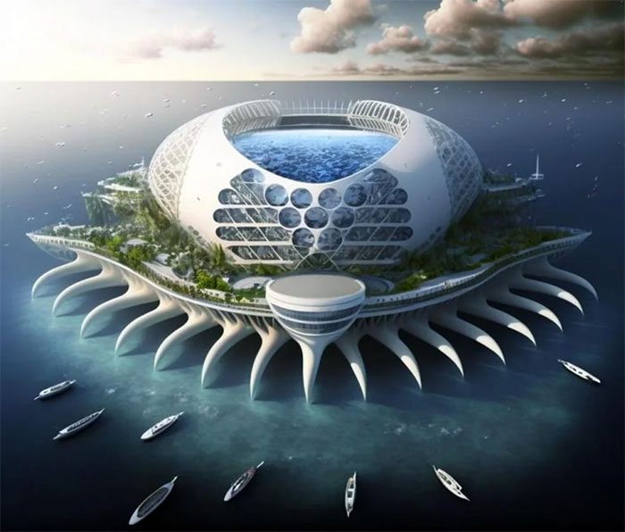 Floating stadium Oceaniums.