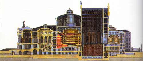 Cross-section model of the Opéra House