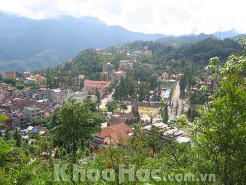 Panoramic View of Sapa from the Mountain