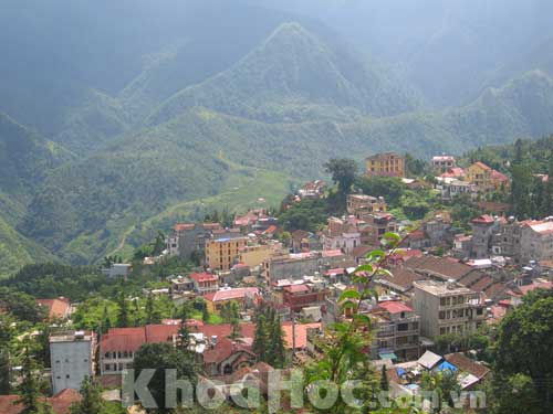 Panoramic View of Sapa from the Mountain